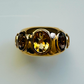 Sylvie Ring - Citrine, Smoky Quartz