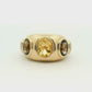 Sylvie Ring - Citrine, Smoky Quartz